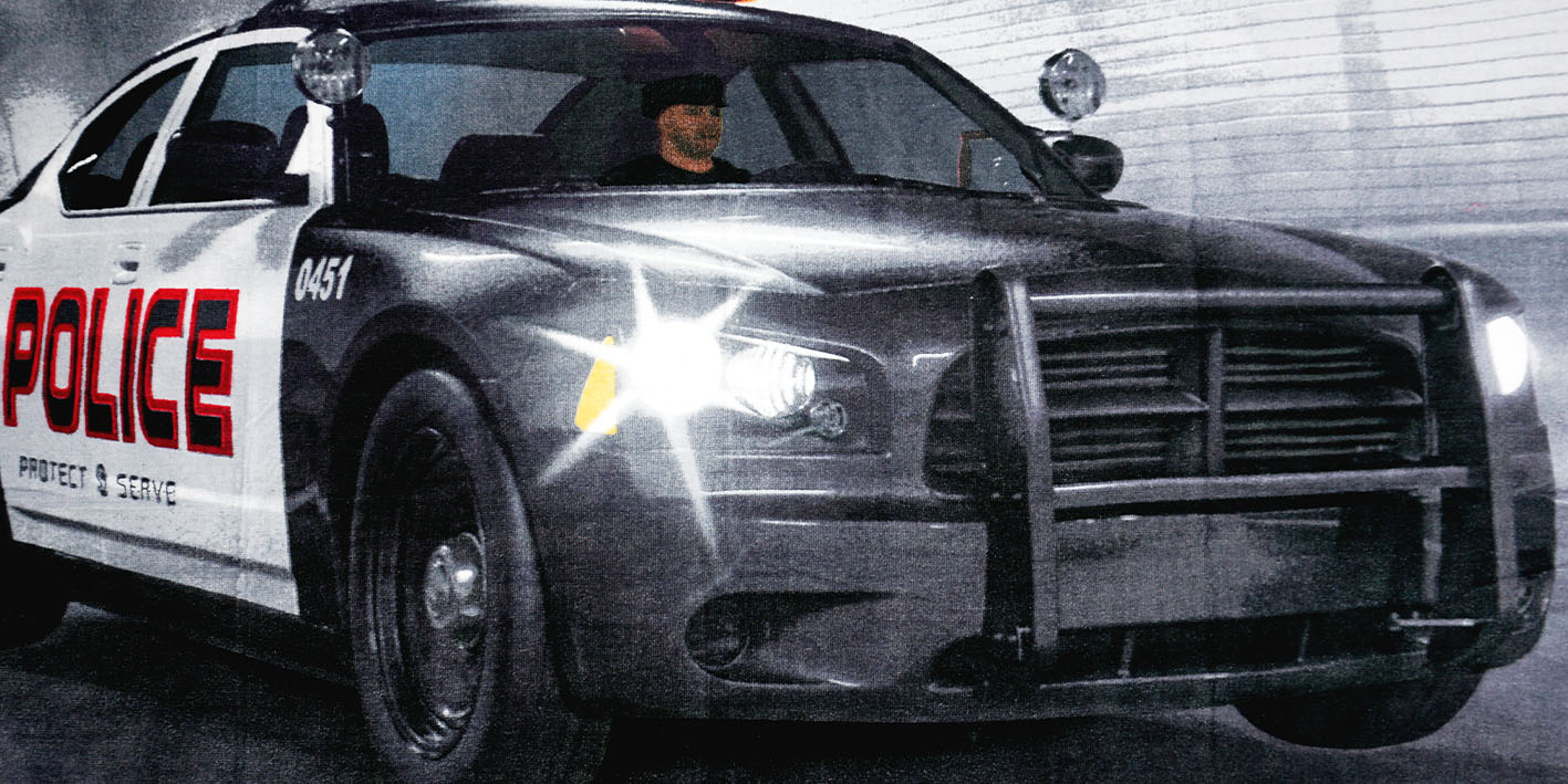 Ręcznik 70x140 policja - zbliżenie jakości nadruku 